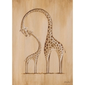 GreenBox Art Safari Kisses Giraffes Canvas Wall Art 10 x 14