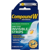 Compound W Maximum Strength One Step Invisible Wart Remover Strips, 14 ct.