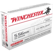 Winchester USA, 5.56 NATO 55 Gr. FMJ, 20 Rounds
