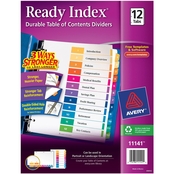 Avery Ready Index Table of Contents Dividers, 12-Tab Set