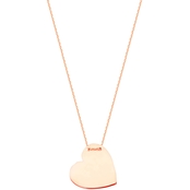 14K Rose Gold Heart Nameplate Necklace