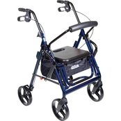 Drive Medical Duet Dual Function Transport Wheelchair Rollator Rolling Walker