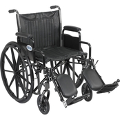 Drive Medical Silver Sport 2 Wheelchair, Detachable Desk Arms, Elevating Leg Rests