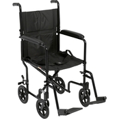Drive Medical Lightweight Transport Wheelchair, 17 In. Seat
