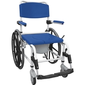 Drive Medical Aluminum Shower Mobile Commode Transport Chair