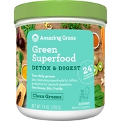 Amazing Grass Green Superfood Detox and Digest Clean Greens Powder 30 Servings
