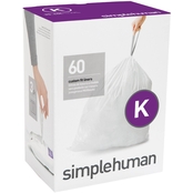 simplehuman Code K Custom Fit Liners 3 X 20 pk. (60 Liners)