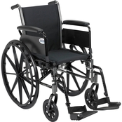 Drive Medical Cruiser III Lightweight Wheelchair with Flip Back Removable Arms