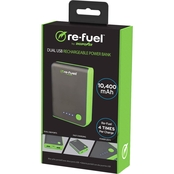 Re-Fuel The Adventurer 10,400mAh Powerbank with 2amp Dual USB Ports