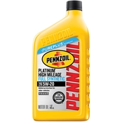 Pennzoil Platinum High Mileage 5W-20 Full Synthetic Motor Oil