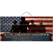 Highland American Soldier Slat Sign 12 x 6