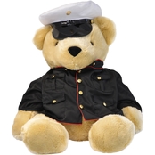 Bear Forces of America Marine Corps Dress Blue Uniform Plush Bear 24 in.
