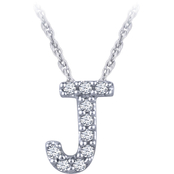10K White Gold 0.03 CTW Diamond Fashion J Pendant