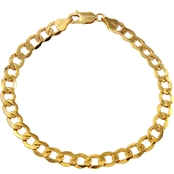 10K Yellow Gold 7mm Curb Link Bracelet