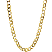 10K Yellow Gold 3.5mm Curb Link Chain, 20 in.
