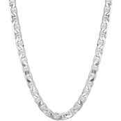 Sterling Silver Flat Marina Chain Necklace 22 in.
