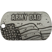 Shields of Strength Military Dad Antique Finish Dog Tag Necklace, Joshua 1:9