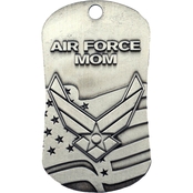 Shields of Strength Air Force Mom Antique Finish Dog Tag Necklace, Isaiah 40:31