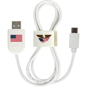 QuikVolt US Flag Micro USB Cable with QuikClip