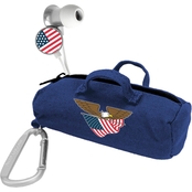 AudioSpice US Flag Scorch Earbuds with BudBag