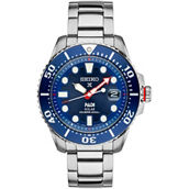 Seiko USA Prospex Stainless Steel Watch with Padi Blue Dial