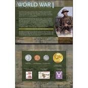 American Coin Treasures WWI Coin and Stamp Set
