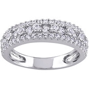 Sofia B. Sterling Silver 1 1/7 CTW Created White Sapphire Anniversary Band
