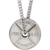 Shields of Strength Men's Stainless Steel Necklace - Phil 4:13