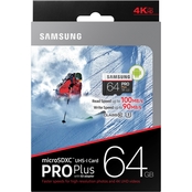 Samsung SDXC Pro+ 64GB Memory Card with SD Adapter