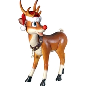 Design Toscano Santa's Christmas Red Nosed Reindeer Statue