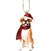 Design Toscano Boxer Holiday Dog Ornament Sculpture