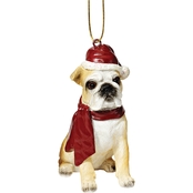 Design Toscano Bulldog Holiday Dog Ornament Sculpture