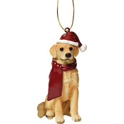 Design Toscano Golden Retriever Holiday Dog Ornament Sculpture