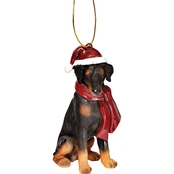 Design Toscano Doberman Holiday Dog Ornament Sculpture