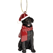Design Toscano Black Lab Holiday Dog Ornament Sculpture
