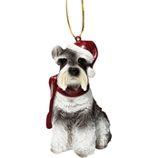 Design Toscano Mini Schnauzer Holiday Dog Ornament Sculpture