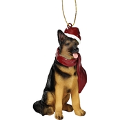 Design Toscano German Shepherd Holiday Dog Ornament Sculpture