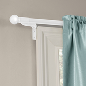 Zenna Home Smart Rods Easy Install Cafe Window Curtain Rod, 48-120 in.