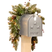 National Tree Company 36 in. Glittery Mountain Spruce Mailbox Swag