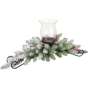 National Tree Co. 30 In. Dunhill Fir Centerpiece and Candle Holder