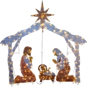 National Tree Company 72 in. Nativity Scene with Clear Lights