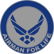 Mitchell Proffitt Airman For Life Decal 3.5 in. dia.