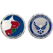 Challenge Coin Thumrait Air Base Oman Map Coin