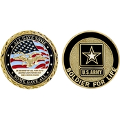 Challenge Coin Army Soldier For Life Service Memorial Coin