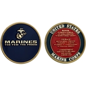 Challenge Coin USMC Marines Values Coin