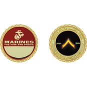 Challenge Coin USMC Rank Private First Class Coin