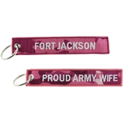 Challenge Coin Proud Army Wife Ft. Jackson Keychain