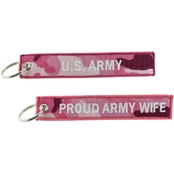Challenge Coin Proud Army Wife Keychain