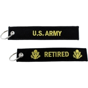 Challenge Coin US Army Retired Keychain