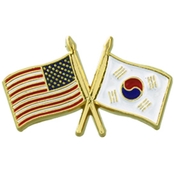 Challenge Coin US South Korea Flags Pin
